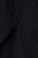 Fekete bő szabású magas nyakú pulóver kötött vastag anyagból 4 - StarShinerS.hu