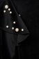 Fekete ruha bársonyból magas nyakú fodros gyöngy díszítéssel 5 - StarShinerS.hu