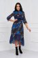 StarShinerS midi muszlin ruha harang alakú gumirozott derékrésszel absztrakt mintával 3 - StarShinerS.hu