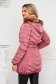 Pink szűkített vízlepergető dzseki rugalmas övvel és eltávolítható kapucnival 2 - StarShinerS.hu