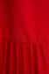 Piros krepp egyenes rakott, pliszírozott ruha 4 - StarShinerS.hu