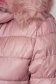 Világos rózsaszínű dzseki vízlepergető műszőrme díszítéssel 5 - StarShinerS.hu