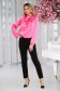 Pink bő szabású női blúz szaténból masnival 3 - StarShinerS.hu