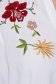 Pamutból készült bő szabású galléros fehér női blúz virágos hímzéssel 5 - StarShinerS.hu