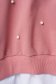 Pink bő szabású pamutból készült női blúz gyöngyökkel 5 - StarShinerS.hu