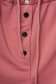Púder rózsaszínű magas derekú pamutból készült nadrág gomb kiegészítőkkel 5 - StarShinerS.hu