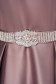 Púder rózsaszínű hosszú alkalmi elöl felsliccelt ujjatlan ruha szaténból 3 - StarShinerS.hu