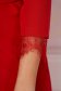 Piros elegáns ceruza ruha enyhén rugalmas anyagból csipke díszítéssel 5 - StarShinerS.hu
