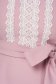 Púder rózsaszínű elegáns StarShinerS midi harang ruha rugalmas szövetből csipke díszítéssel 5 - StarShinerS.hu