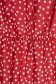 Piros StarShinerS pöttyös midi muszlin harang alakú ruha gumirozott derékrésszel 5 - StarShinerS.hu
