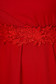 Piros midi elegáns StarShinerS harang alakú krepp ruha, övvel és 3d virágos díszítéssel ellátva, gumirozott derékrésszel 6 - StarShinerS.hu