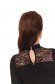 Fekete pulóver magas nyakú csipke díszítéssel vékony anyag 6 - StarShinerS.hu
