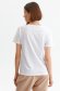 Fehér casual bő szabású pamutból készült póló nyomtatott mintával 3 - StarShinerS.hu