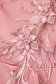 Púder rózsaszínű StarShinerS midi alkalmi aszimetrikus harang ruha szaténból virágos hímzéssel 5 - StarShinerS.hu
