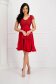 Alkalmi ruha piros StarShinerS harang szatén anyagból flitteres díszítéssel 5 - StarShinerS.hu