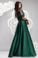 Zöld hosszú alkalmi harang ruha csipkés taft anyagból 2 - StarShinerS.hu